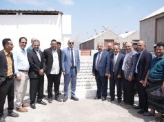 وزير النقل يضع حجر الأساس للمرحلة الثانية من مشروع تطوير مداخل ميناء عدن