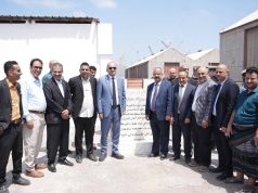 وزير النقل يضع حجر أساس المرحلة الثانية لتطوير مداخل ميناء عدن