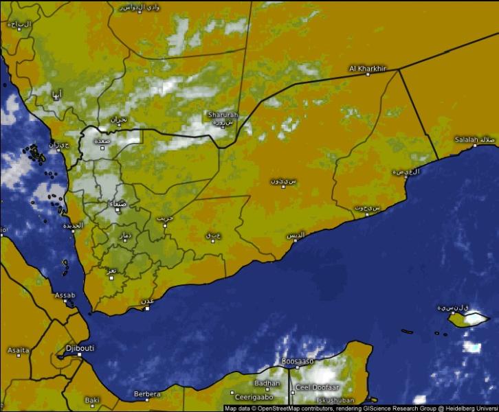 توقعات بأمطار تعم أغلب محافظات اليمن خلال الساعات القادمة