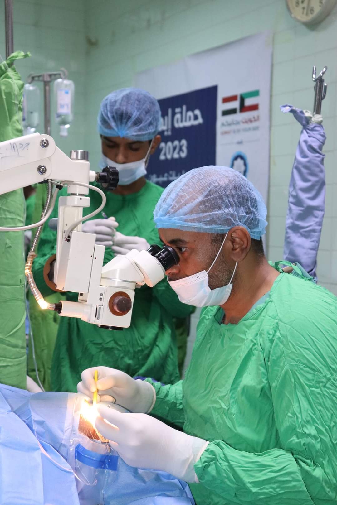 اختتام عمليات المخيم الطبي لامراض العيون في مستشفى ابن خلدون العام بلحج