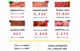 كتيبة حماية منفذ الوديعة تحبط محاولات تهريب كميات كبيرة من الممنوعات إلى السعودية