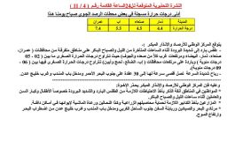 مركز الأرصاد الوطني يحذر من طقس شديد البرودة خلال 24 ساعة