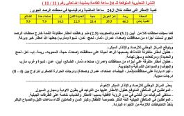 امطار متفرقة وحالة جو تبريد تسود عدد من المحافظات اليمنية خلال 24 ساعة